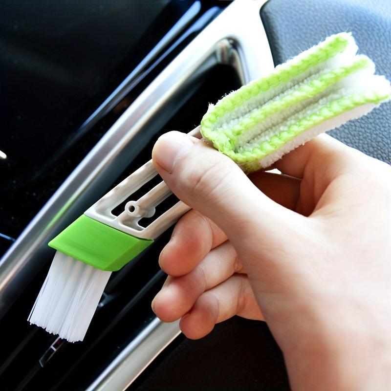 Car AC Vent Brush Dual Head Tool Car Interior Dusting Cleaner