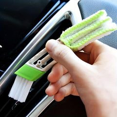 Car AC Vent Brush Dual Head Tool Car Interior Dusting Cleaner