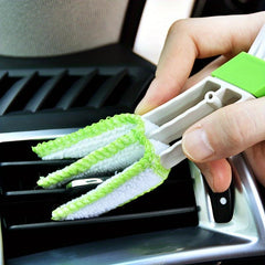 Car AC Vent Brush Dual Head Tool Car Interior Dusting Cleaner