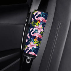 Flamingo Printed Car Seat Belt Cover - Maximum Comfort