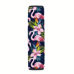 Flamingo Printed Car Seat Belt Cover - Maximum Comfort