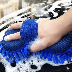Gentle Coral Velvet Car Wash Sponge - Ideal for Car Detailing