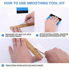 3pcs Car Window Film Tinting Tools Vinyl Wrap Kit Auto Window Tint Tool Kit