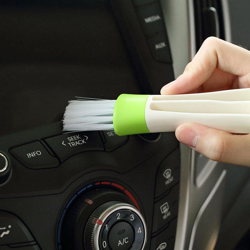 Car Air Conditioner Outlet Cleaning Brush 2 In 1 Dust Remover Grille Cleaner