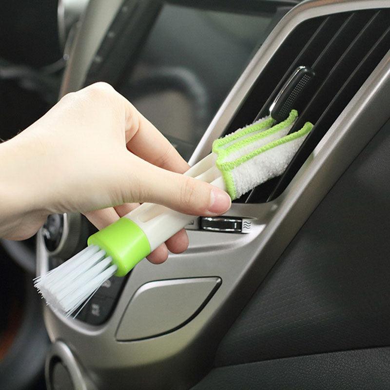 Car Air Conditioner Outlet Cleaning Brush 2 In 1 Dust Remover Grille Cleaner