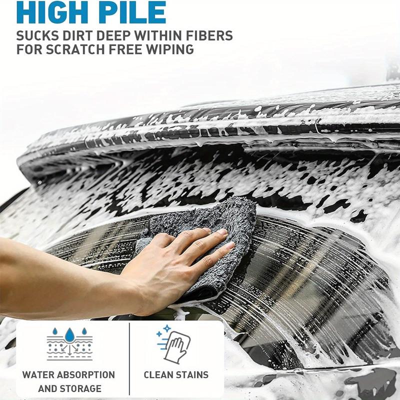 Grey Car Wash Large Towel Absorbent Microfiber Cloth
