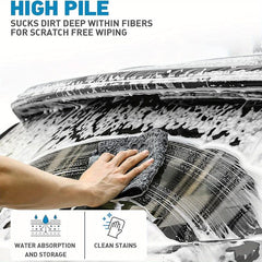 Grey Car Wash Large Towel Absorbent Microfiber Cloth