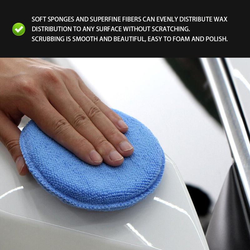5pcs Microfiber Wax Towel Polishing Foam Sponge Car Polish Auto Ca