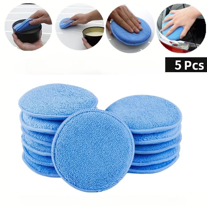 5pcs Microfiber Wax Towel Polishing Foam Sponge Car Polish Auto Ca