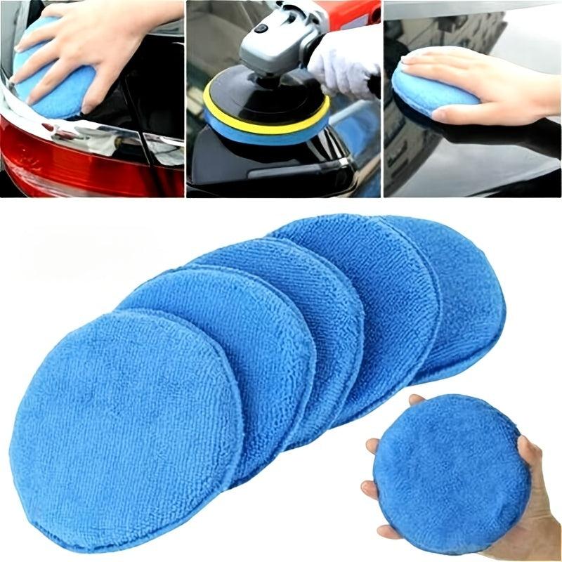 5pcs Microfiber Wax Towel Polishing Foam Sponge Car Polish Auto Ca