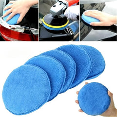5pcs Microfiber Wax Towel Polishing Foam Sponge Car Polish Auto Ca