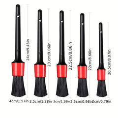 5pcs Detailing Brush Set for Car Interior Gap Cleaning