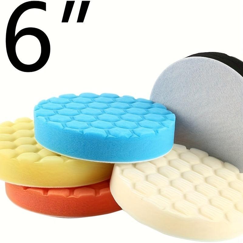 5pcs Polishing Sponge Waxing Drill Polishing Pad, Car Boat Polisher 15
