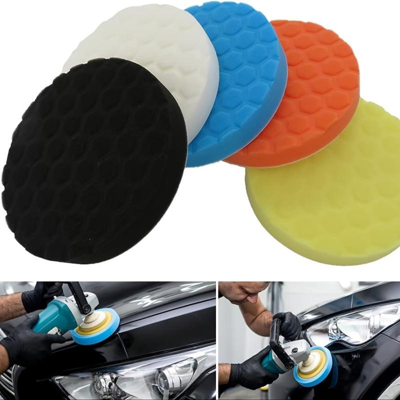 5pcs Polishing Sponge Waxing Drill Polishing Pad, Car Boat Polisher 15