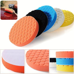 5pcs Polishing Sponge Waxing Drill Polishing Pad, Car Boat Polisher 15