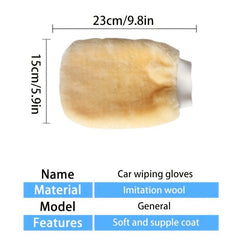 Waterproof Car Wash Microfiber Gloves Soft Thickened Wool Plush Cleaning Mit