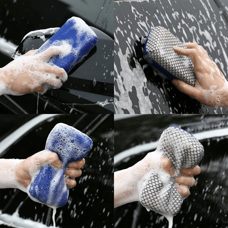 Double Sided Car Wash Sponges Bug Remover Mesh Cleaning Tar Sponge