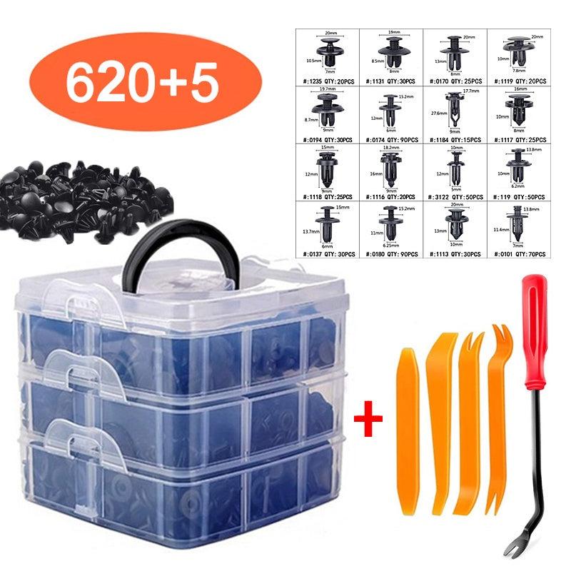 104pcs Car Body Push Retainer Pin Rivet Bumper Door Trim Panel