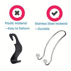 Auto Hooks Bling Car Hangers Organizer Seat Headrest Hooks 2 Pack