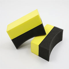 Car Cleaning Kit: Corner Rub Wax Sponge Tire Brush Sponge & Wipe