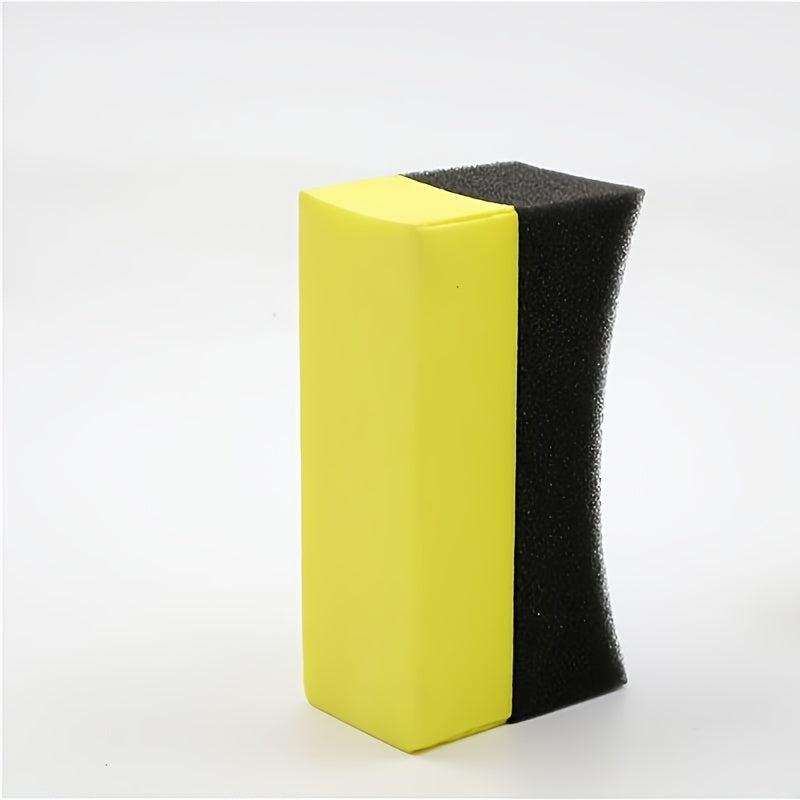 Car Cleaning Kit: Corner Rub Wax Sponge Tire Brush Sponge & Wipe