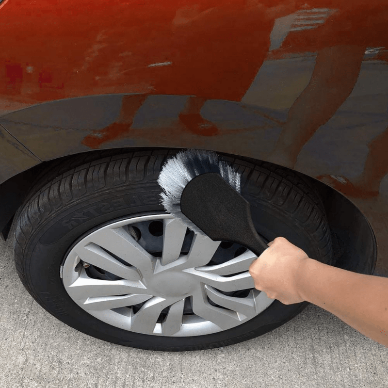 Car Wheel Cleaning Brush Short Handle Tire Rim Washing Brush