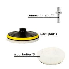 5pcs Wool Polishing Buffing Pad Wheel Drill Buffer Attachment