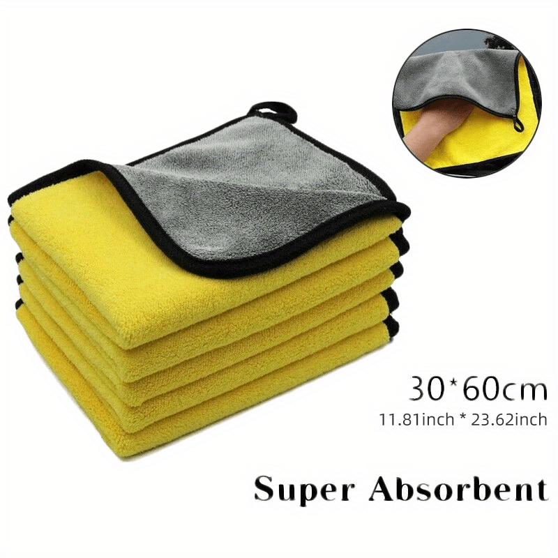 5pcs 500GSM Microfiber Cleaning Towel Soft Drying Cloth for Car Body Washing