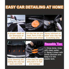 3pk 100g Car Detailing Clay Bar Kit w/ Storage