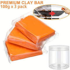 3pk 100g Car Detailing Clay Bar Kit w/ Storage