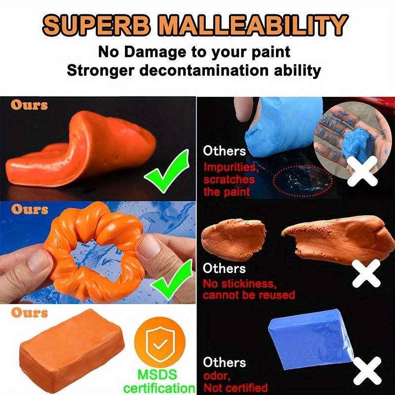 3pk 100g Car Detailing Clay Bar Kit w/ Storage