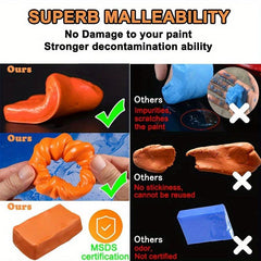 3pk 100g Car Detailing Clay Bar Kit w/ Storage