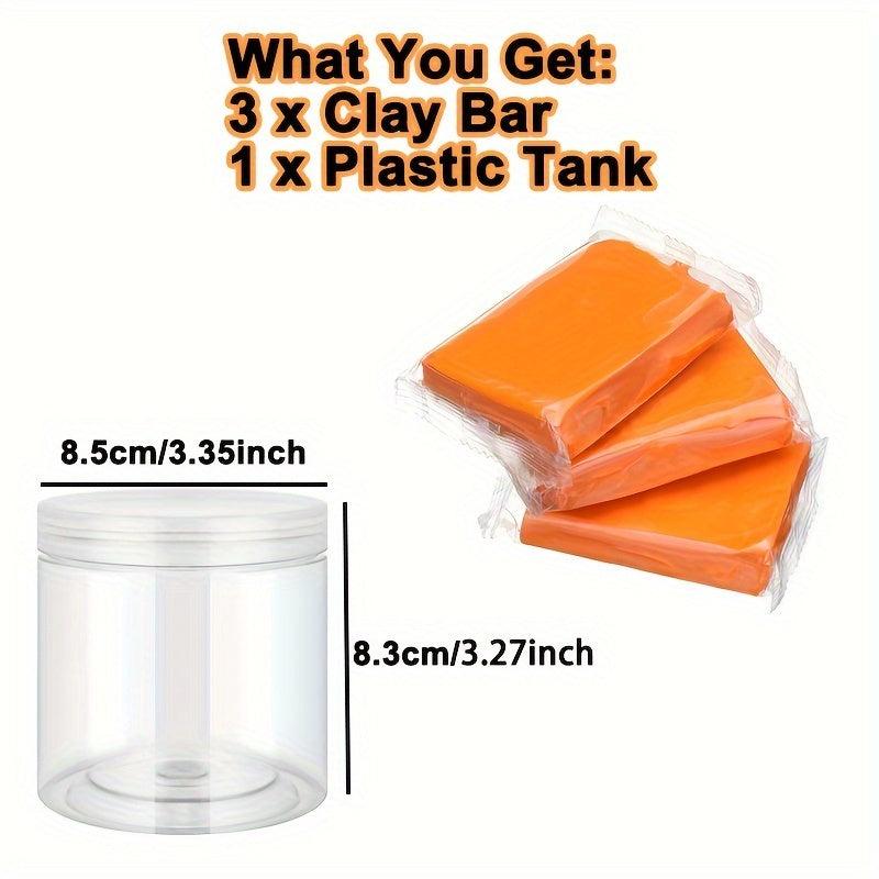 3pk 100g Car Detailing Clay Bar Kit w/ Storage