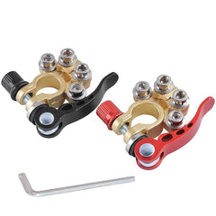 2pcs Brass Car Terminal Connectors 4 Way Quick Release Disconnect Heavy Duty
