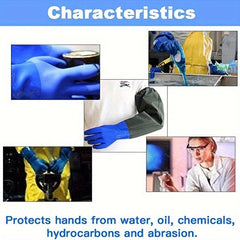 PVC Chemical Resistant Gloves Long Waterproof Heavy Duty Gloves