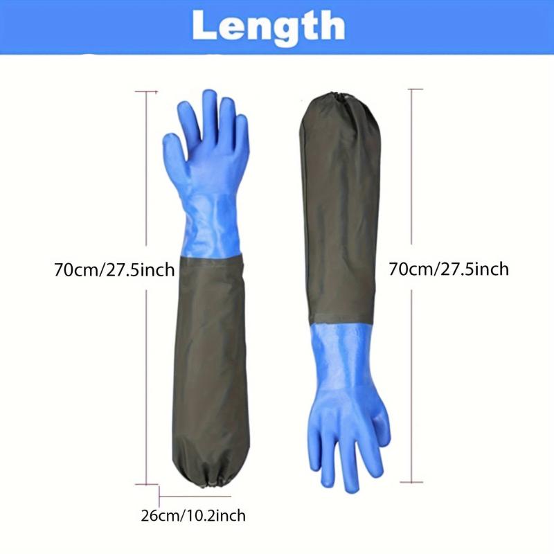 PVC Chemical Resistant Gloves Long Waterproof Heavy Duty Gloves