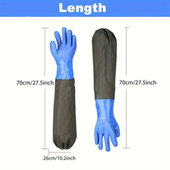 PVC Chemical Resistant Gloves Long Waterproof Heavy Duty Gloves