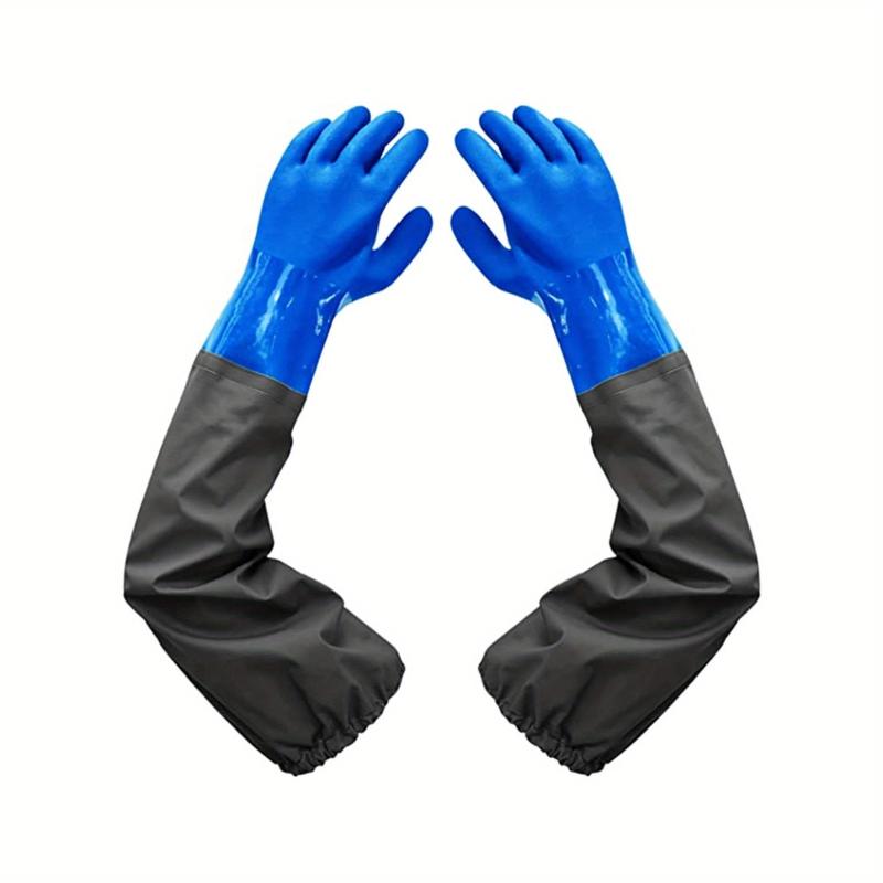 PVC Chemical Resistant Gloves Long Waterproof Heavy Duty Gloves