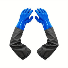 PVC Chemical Resistant Gloves Long Waterproof Heavy Duty Gloves