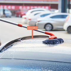 Car Rotating Car Wash Mop Retractable Soft Brush Dual Head Cleaning