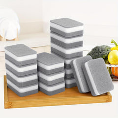 12pcs Dishwashing Sponge Wipe Scouring Pad Double sided Cleaning Brush