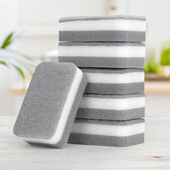 12pcs Dishwashing Sponge Wipe Scouring Pad Double sided Cleaning Brush