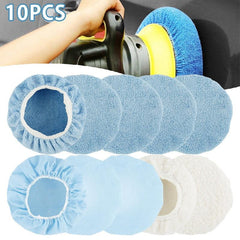 10pcs Car Polishing Pad Ultra fine Fiber Soft Wool Wax Cleaning Buffer Cover