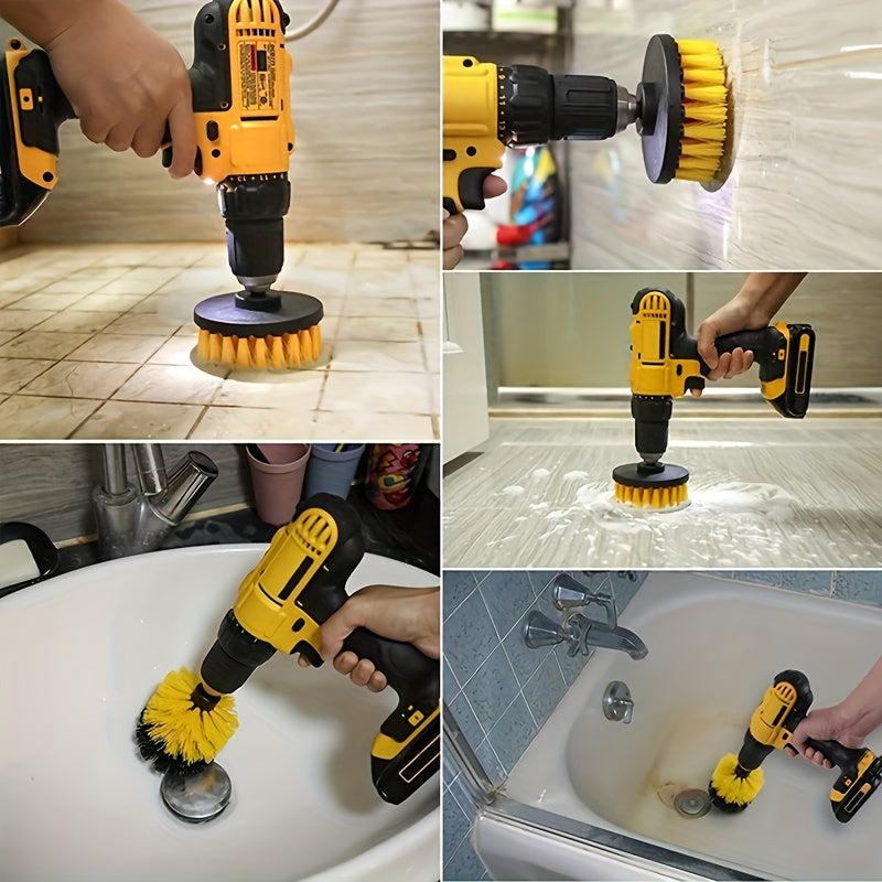 6pcs Drill Brush Set Power Scrubber Car Bathroom Cleaning Kit