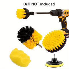 6pcs Drill Brush Set Power Scrubber Car Bathroom Cleaning Kit