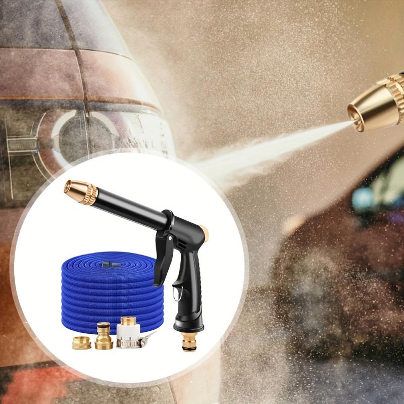 High Pressure Car Wash Gun with 2.5m Water Pipe - Extended by 7.5m