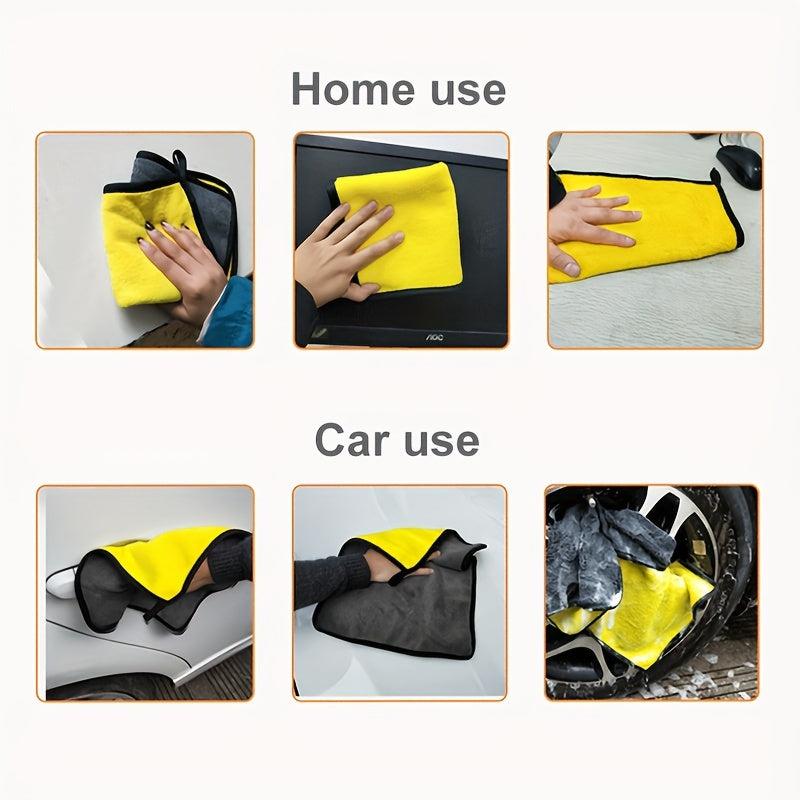 2pcs Soft Car Wash Microfiber Towel Car Cleaning Drying Cloth