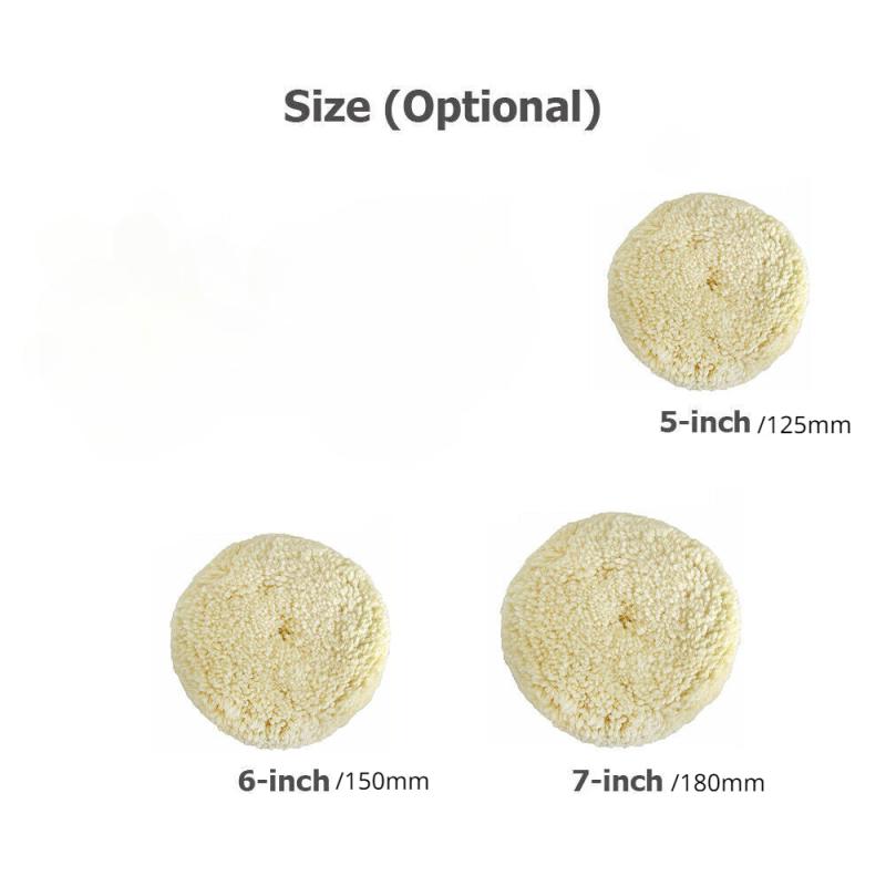 12.7cm Wool Hook & Loop Buffing Pad for Automotive Polishing