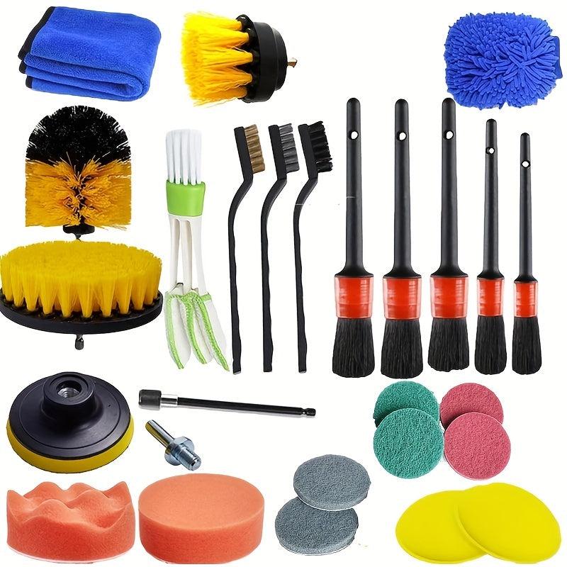27pcs Car Detailing Brush Set Auto Detailing Kit Car Wash Brushes