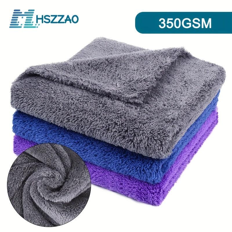 3pcs Car Wash Microfiber Towel 40X40CM 350GS